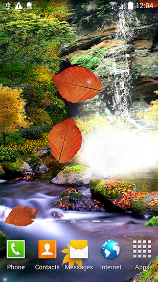 Cachoeira do outono 3D - baixar grátis papel de parede animado Paisagem para Android.