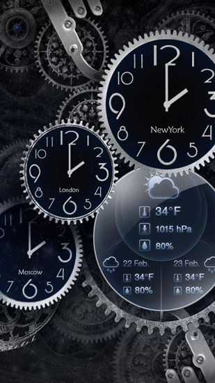 Baixar Relógio Preto  - papel de parede animado gratuito para Android para desktop. 