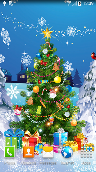 Baixar grátis o papel de parede animado Natal 2015 para celulares e tablets Android.