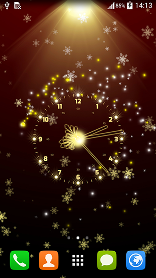 Relógio de Natal - baixar grátis papel de parede animado para Android 2.3.5.