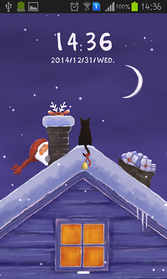Baixar grátis o papel de parede animado Noite de Natal para celulares e tablets Android.