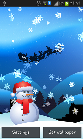Baixar grátis o papel de parede animado Magia de Natal para celulares e tablets Android.