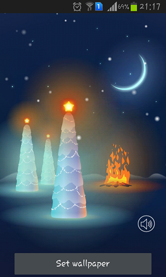 Baixar grátis o papel de parede animado Neve de Natal para celulares e tablets Android.