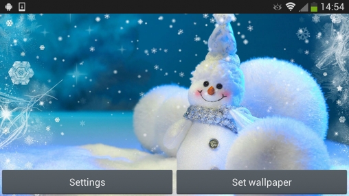 Boneco de neve de Natal - baixar grátis papel de parede animado para Android.