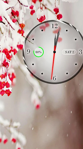 Baixar Relógio, calendário, bateria  - papel de parede animado gratuito para Android para desktop. 