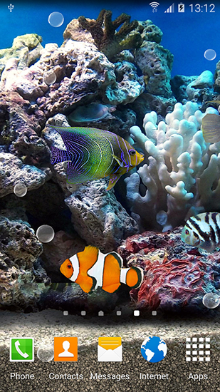 Peixes de Coral 3D - baixar grátis papel de parede animado para Android 4.4.2.