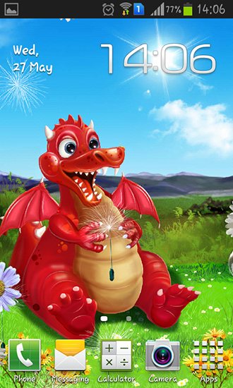 Baixar grátis o papel de parede animado Dragão bonito para celulares e tablets Android.