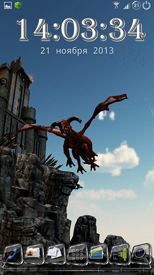 Ataque de dragão - baixar grátis papel de parede animado Fantasia para Android.