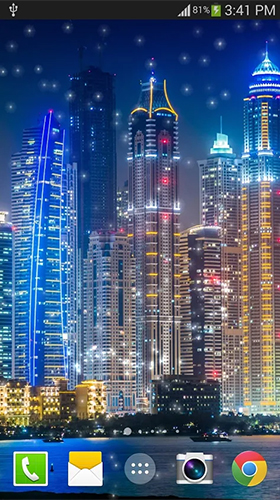 Baixar Noite de Dubai  - papel de parede animado gratuito para Android para desktop. 
