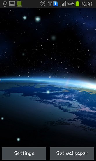 Terra vista da Lua - baixar grátis papel de parede animado Espaço para Android.