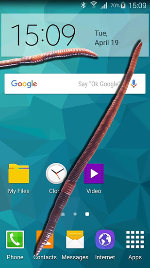 Baixar grátis o papel de parede animado Minhocas no telefone para celulares e tablets Android.
