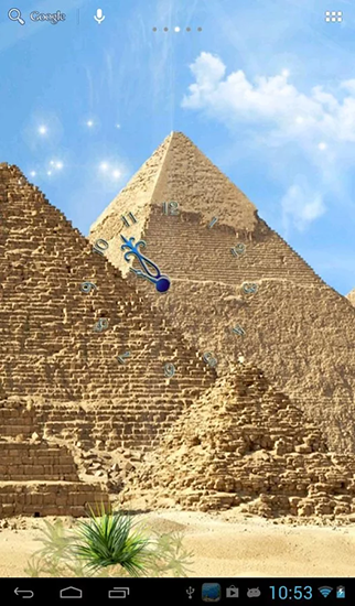 Pirâmides egípcias - baixar grátis papel de parede animado Com horas para Android.