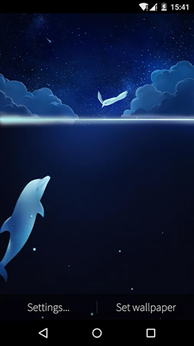Baixar Amor de um peixe e uma ave  - papel de parede animado gratuito para Android para desktop. 
