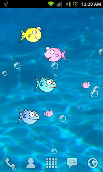 Aquário Redondo - baixar grátis papel de parede animado Aquários para Android.