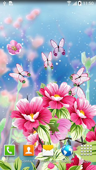 Flores - baixar grátis papel de parede animado Interativo para Android.