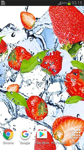 Baixar Frutas na água  - papel de parede animado gratuito para Android para desktop. 