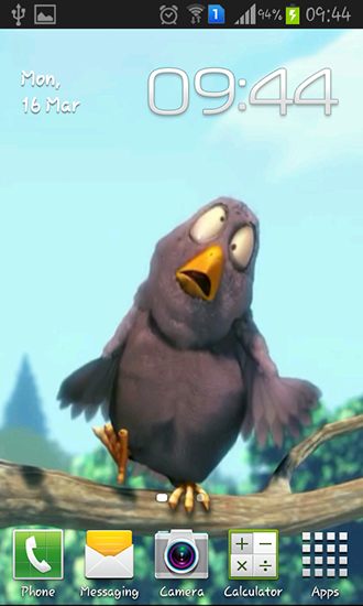 Pássaro divertido - baixar grátis papel de parede animado Animais para Android.