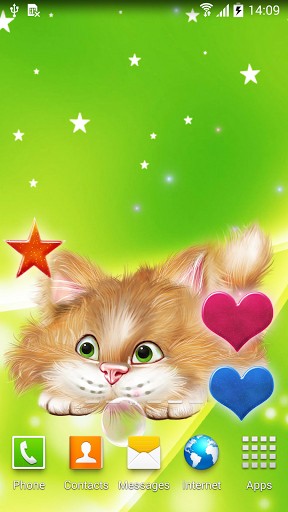 Baixar grátis o papel de parede animado Gato engraçado para celulares e tablets Android.