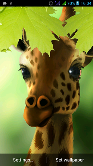 Baixar grátis o papel de parede animado Girafa HD para celulares e tablets Android.