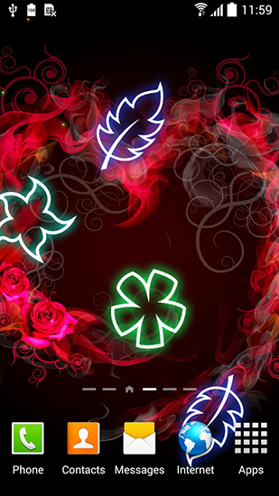 Flores de incandescência - baixar grátis papel de parede animado Flores para Android.
