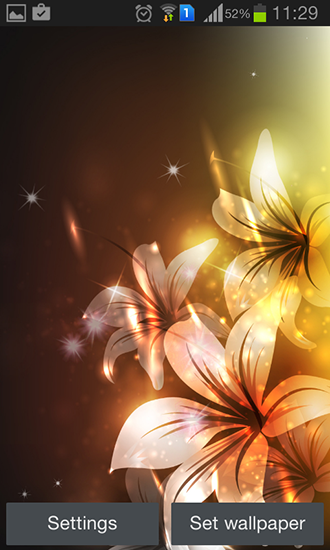 Flores brilhantes - baixar grátis papel de parede animado para Android 4.4.4.