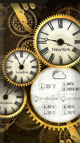 Baixar Relógio de ouro  - papel de parede animado gratuito para Android para desktop. 