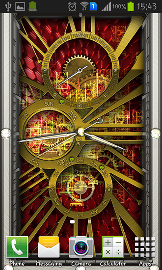 Relógio de ouro - baixar grátis papel de parede animado Interativo para Android.