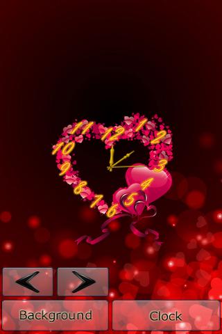 Relógio de coração - baixar grátis papel de parede animado para Android.