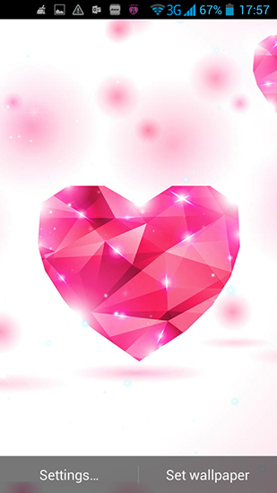 Baixar grátis o papel de parede animado Corações de amor para celulares e tablets Android.