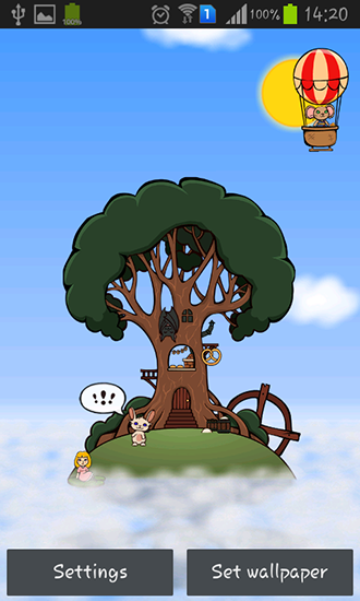 Baixar grátis o papel de parede animado Casa-árvore para celulares e tablets Android.