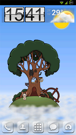 Árvore de casa - baixar grátis papel de parede animado Fantasia para Android.
