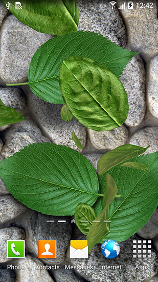 Folhas 3D - baixar grátis papel de parede animado Plantas para Android.