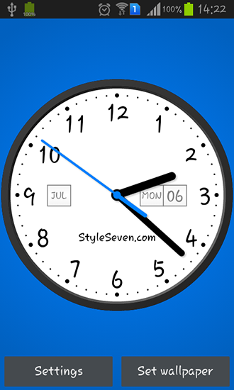 Simples relógio analógico - baixar grátis papel de parede animado para Android 8.0.