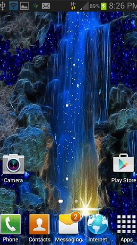 Baixar Cachoeira Azul Mágica  - papel de parede animado gratuito para Android para desktop. 