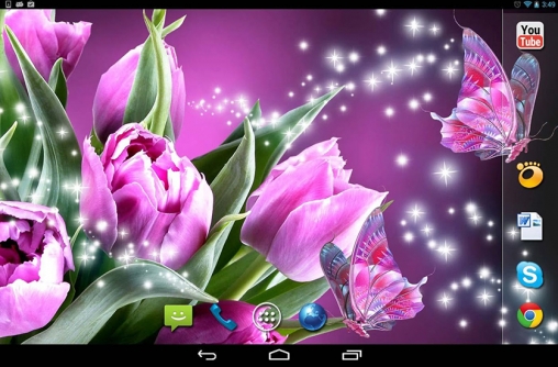Borboletas mágicas - baixar grátis papel de parede animado Flores para Android.