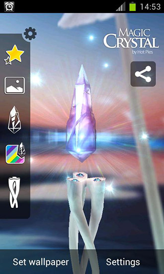 Cristal mágica - baixar grátis papel de parede animado 3D para Android.