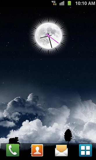 Relógio da lua - baixar grátis papel de parede animado Com horas para Android.