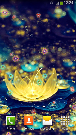 Flores de néon 2 - baixar grátis papel de parede animado Fantasia para Android.