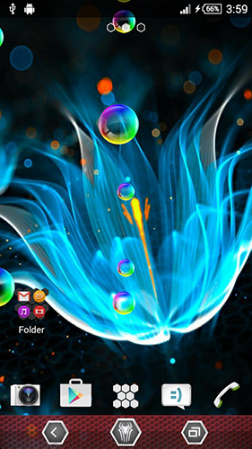 Baixar grátis o papel de parede animado Flores de neon para celulares e tablets Android.