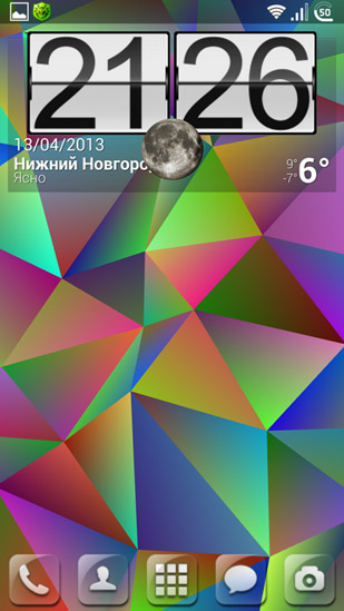 Nexus triângulos - baixar grátis papel de parede animado Com horas para Android.