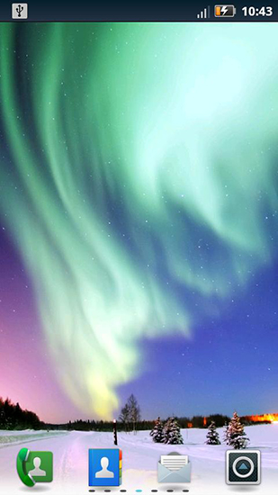 Aurora boreal - baixar grátis papel de parede animado para Android 4.2.2.