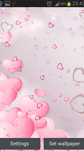 Baixar Corações rosa  - papel de parede animado gratuito para Android para desktop. 