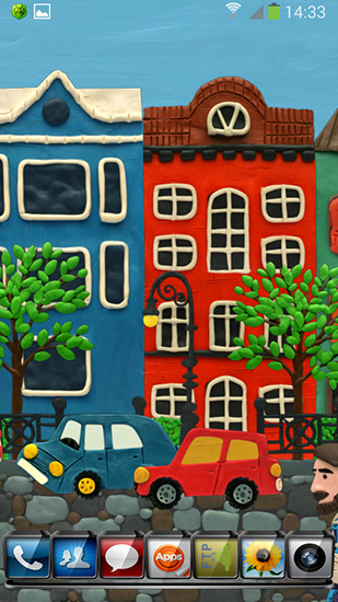Baixar grátis o papel de parede animado Cidade de plasticina para celulares e tablets Android.