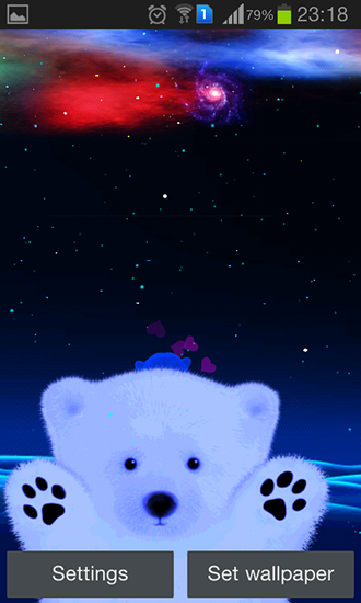 Amor de ursos polar - baixar grátis papel de parede animado Animais para Android.