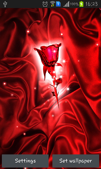 Rosa de cristal - baixar grátis papel de parede animado Flores para Android.