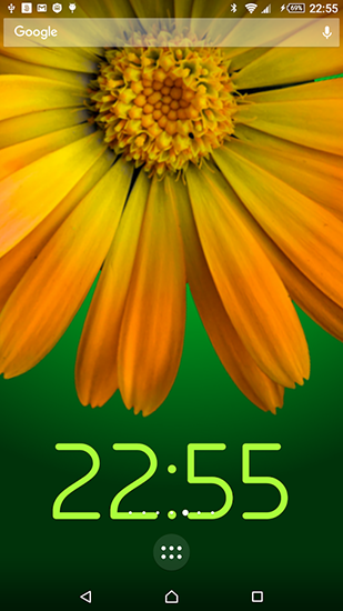 Flor rotativa - baixar grátis papel de parede animado Com horas para Android.