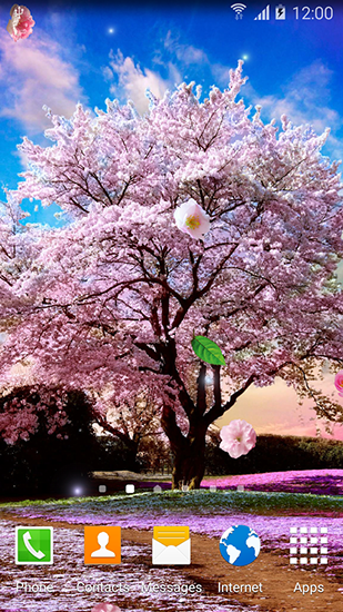 Jardins de Sakura - baixar grátis papel de parede animado para Android 5.0.