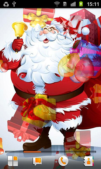 Baixar grátis o papel de parede animado Papai Noel para celulares e tablets Android.