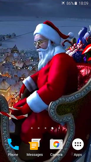 Baixar grátis o papel de parede animado Papai Noel para celulares e tablets Android.