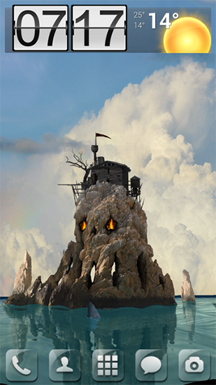 Baixar grátis o papel de parede animado Ilha da Caveira 3D para celulares e tablets Android.